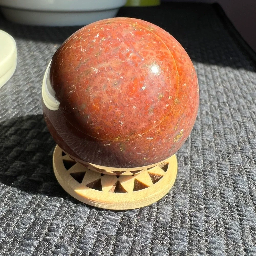Mookaite Jasper Sphere Crystal Sphere Healing Stone Meditation Decor Stand